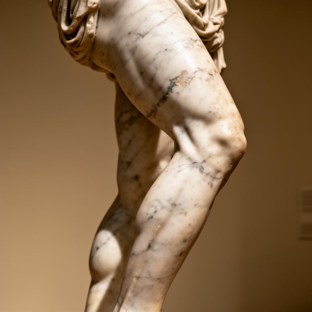 Statua classica in marmo — riferimento anatomico per la ricostruzione degli arti